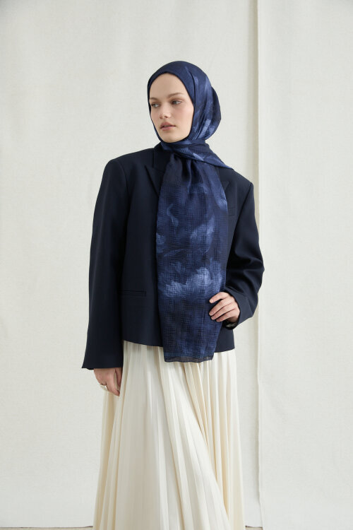 Libre Müslin Şal - Lacivert 