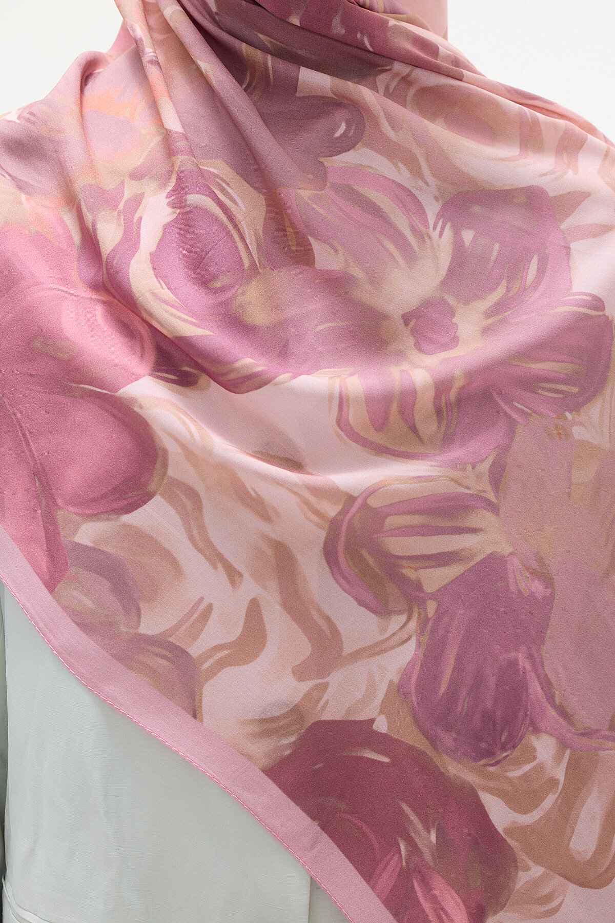 Liora Rami Şal - Pembe - Camellia Scarfs (1)