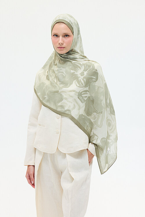 Liora Rami Şal - Yeşil - Camellia Scarfs
