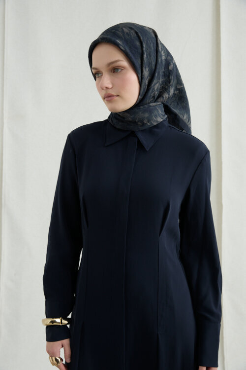 Lisa Pamuk Viskon Eşarp - Siyah Vizon - Camellia Scarfs (1)