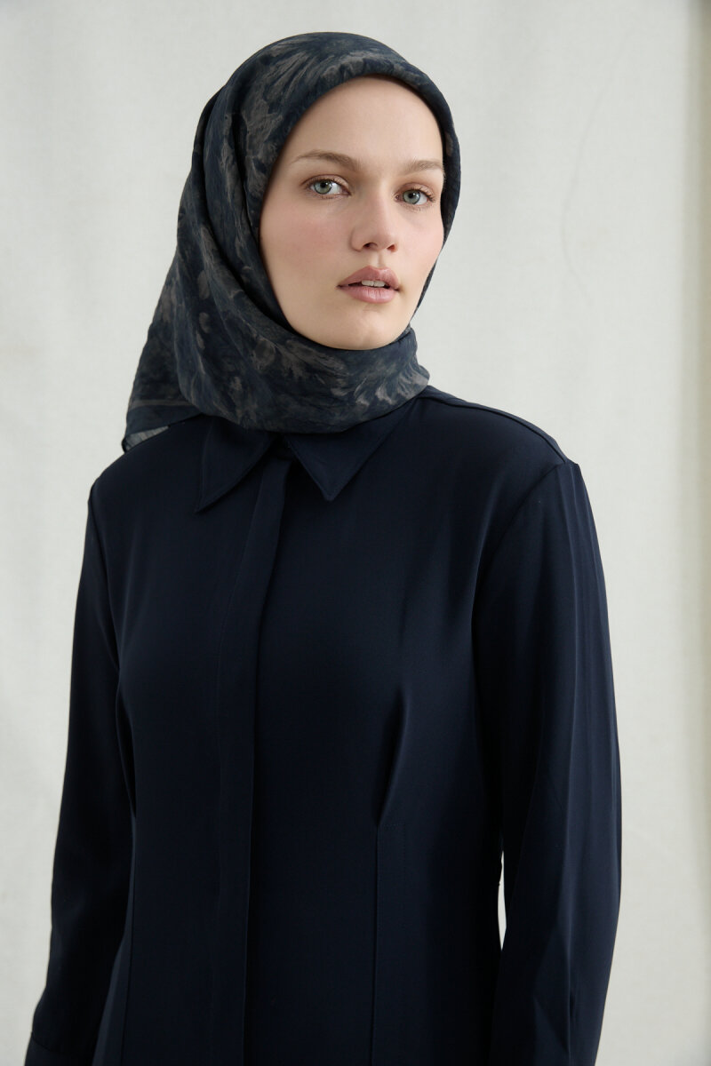 Lisa Pamuk Viskon Eşarp - Siyah Vizon - 3