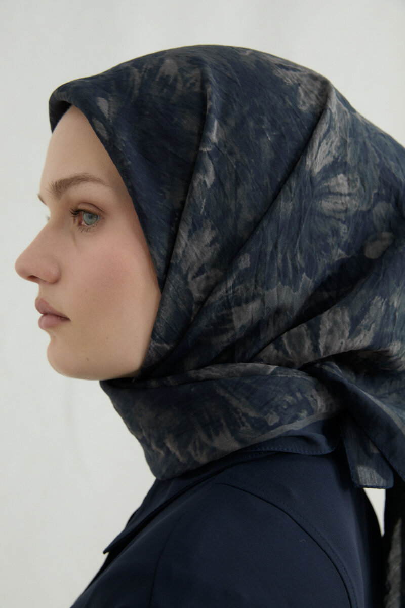 Lisa Pamuk Viskon Eşarp - Siyah Vizon - 4