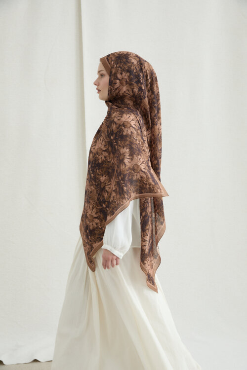 Lisa Pamuk Viskon Şal - Karamel - Camellia Scarfs (1)