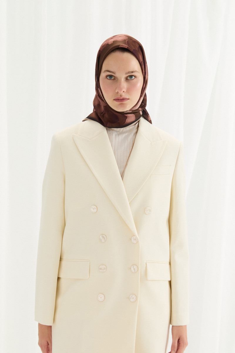 Lotus Desen Soft Eşarp - Haki - 2