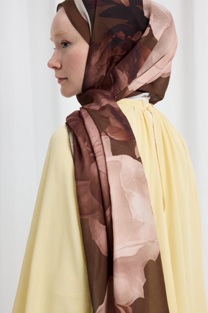 Lotus Desen Soft Şal - Haki - 3