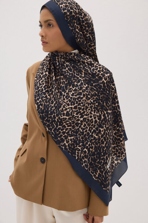 Lumier Leopar Desen - Lacivert 