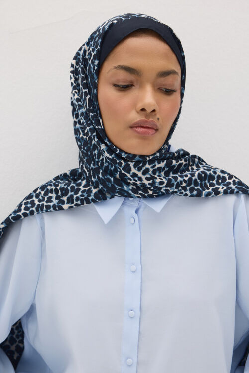 Lumier Leopar Desen - Mavi 