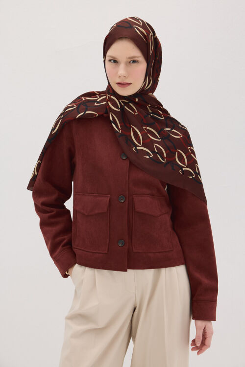 Lumier Nuance Desen - Bordo - Camellia Scarfs
