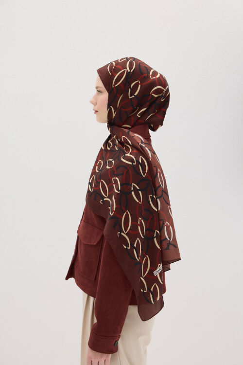 Lumier Nuance Desen - Bordo - Camellia Scarfs (1)