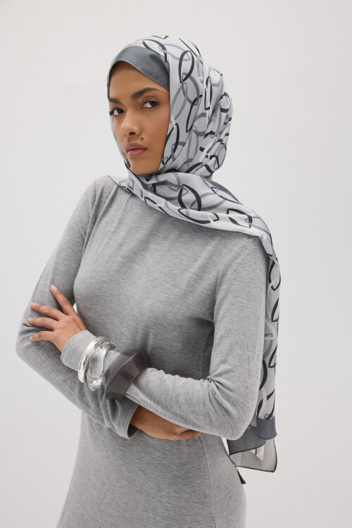 Lumier Nuance Desen - Gri - Camellia Scarfs (1)