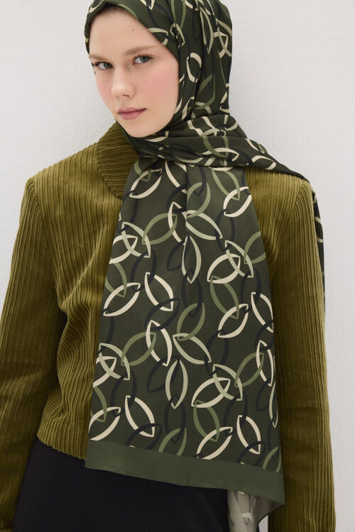 Lumier Nuance Desen - Haki - Camellia Scarfs