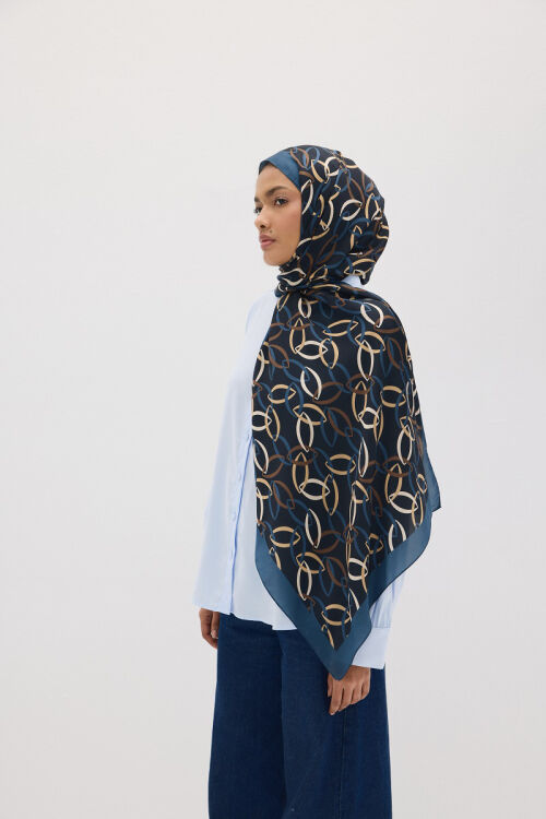 Lumier Nuance Desen - Indigo - Camellia Scarfs (1)