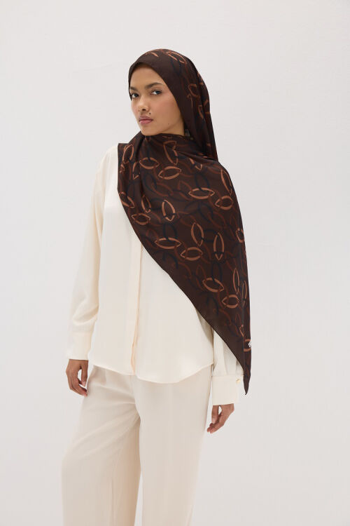 Lumier Nuance Desen - Kahve - Camellia Scarfs