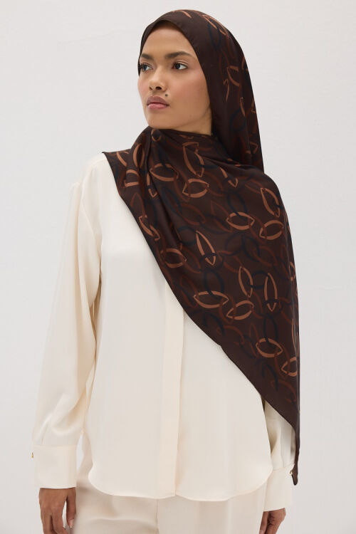 Lumier Nuance Desen - Kahve - Camellia Scarfs (1)