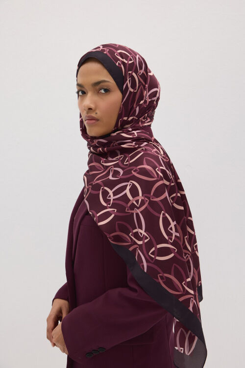 Lumier Nuance Desen - Mürdüm - Camellia Scarfs (1)
