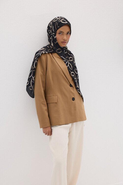 Lumier Nuance Desen - Siyah - Camellia Scarfs (1)