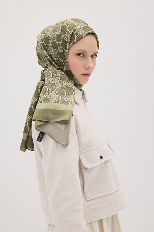 Lumier Vellum Desen - Çağla Yeşili - Camellia Scarfs