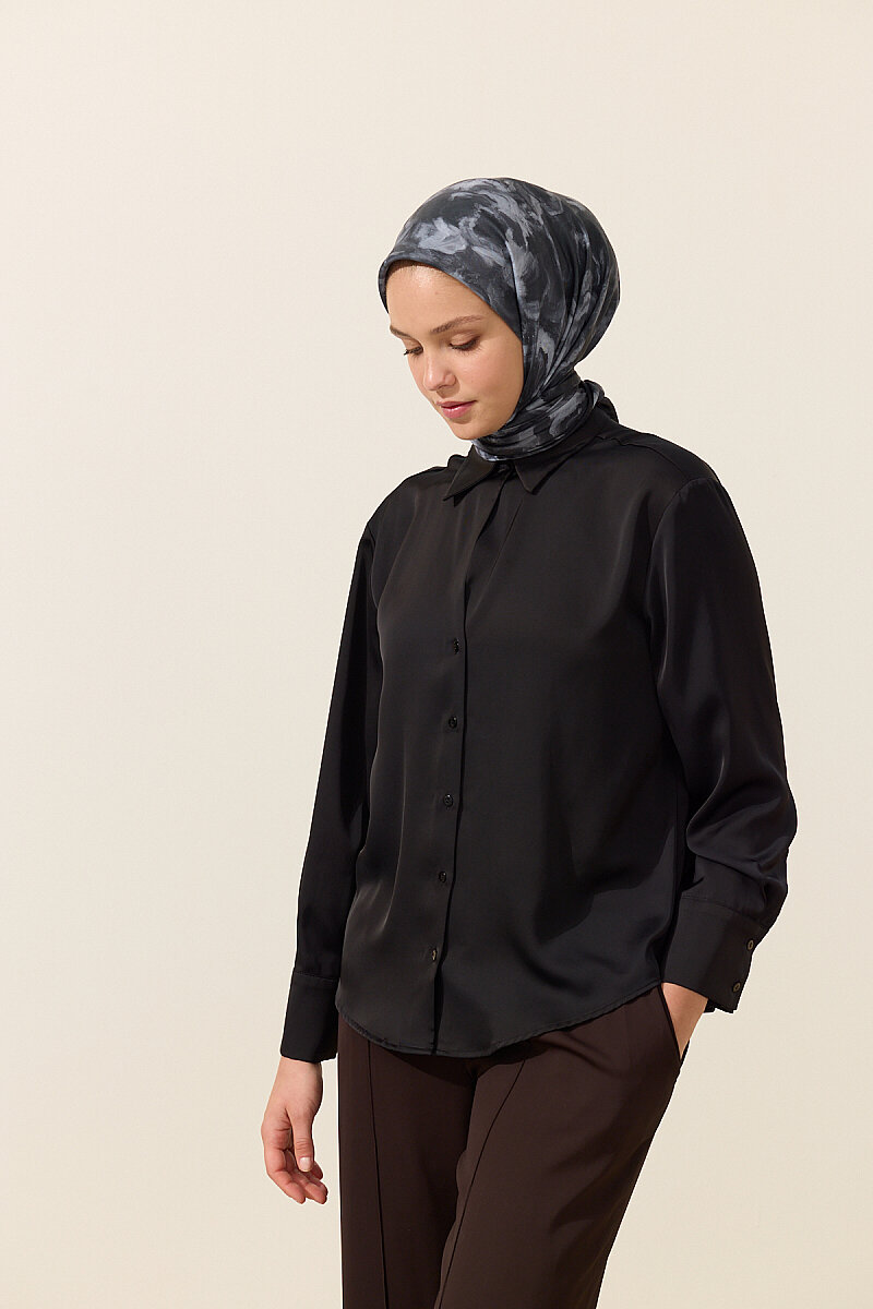 Lumos Soft Eşarp - Siyah - 4