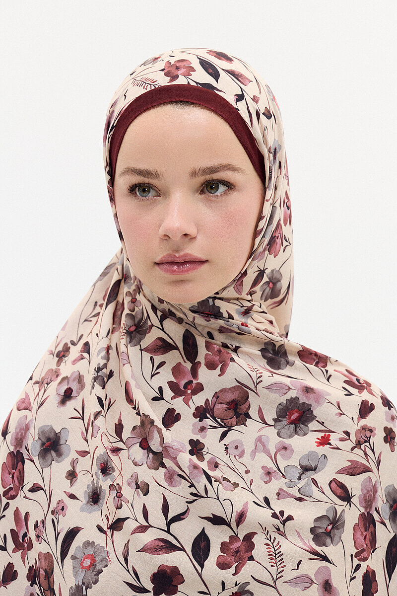 Lyra Rami Şal - Bordo - 2