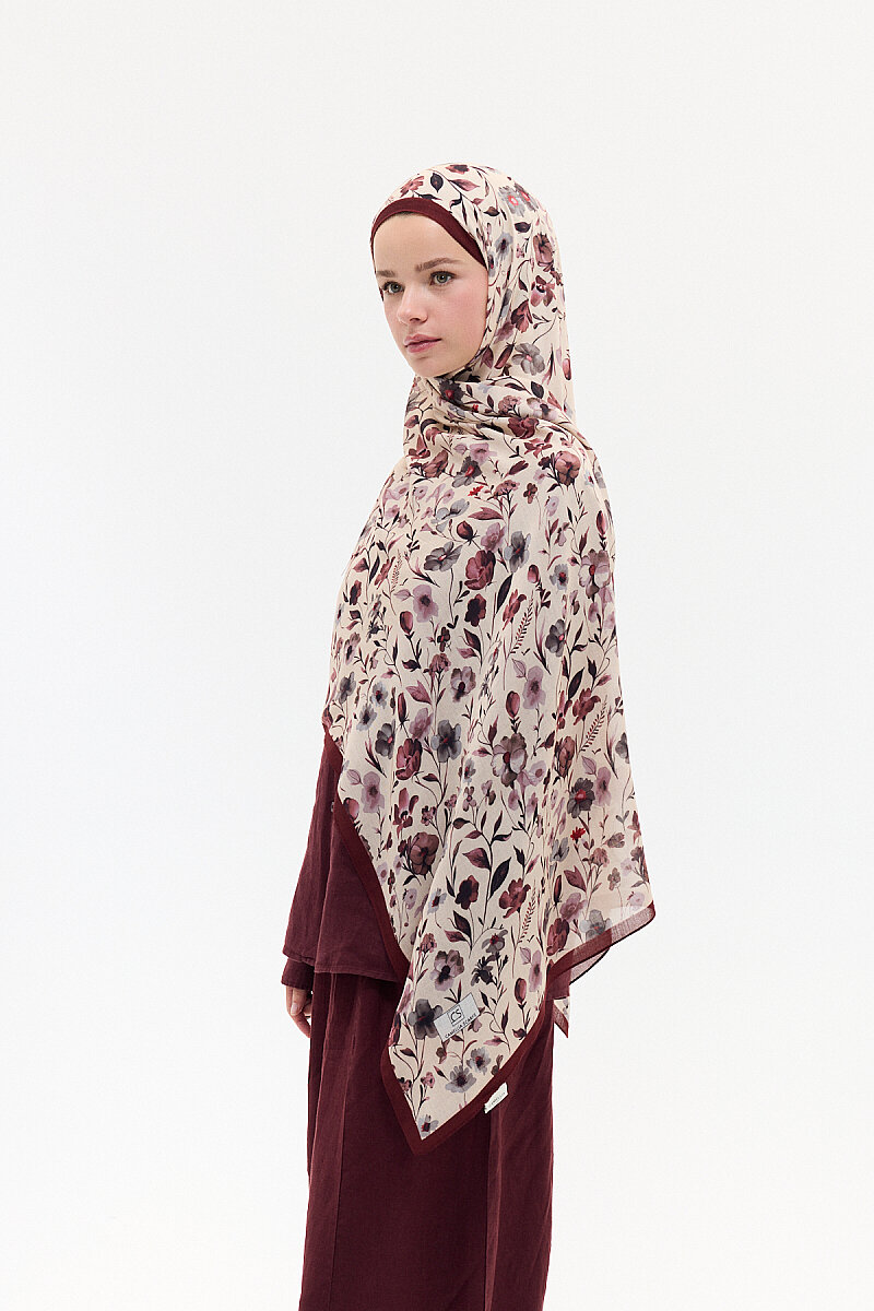 Lyra Rami Şal - Bordo - 3