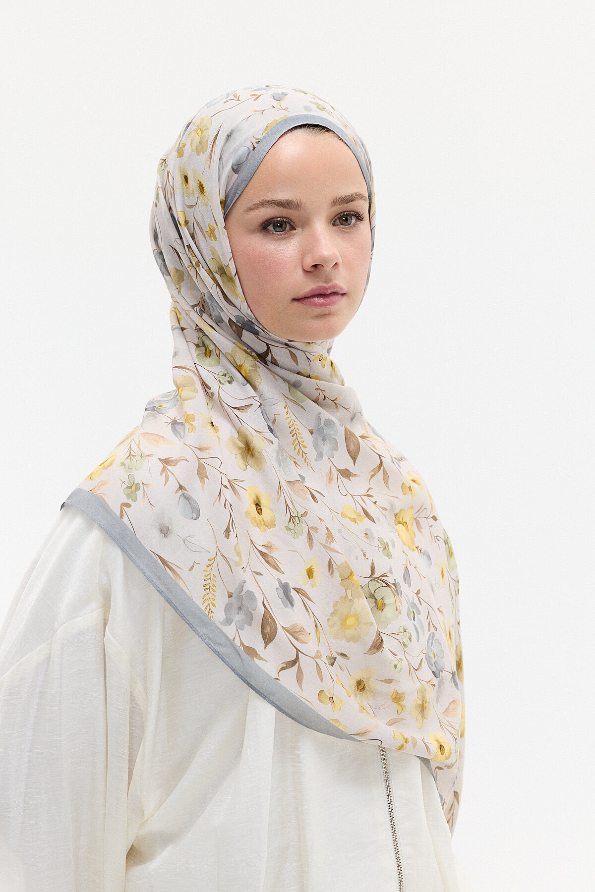 Lyra Rami Şal - Gri - Camellia Scarfs (1)