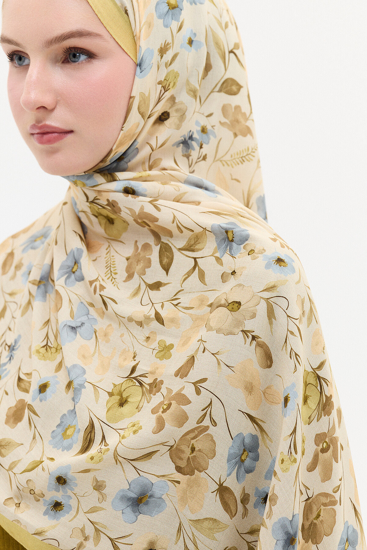 Lyra Rami Şal - Sarı - Camellia Scarfs (1)