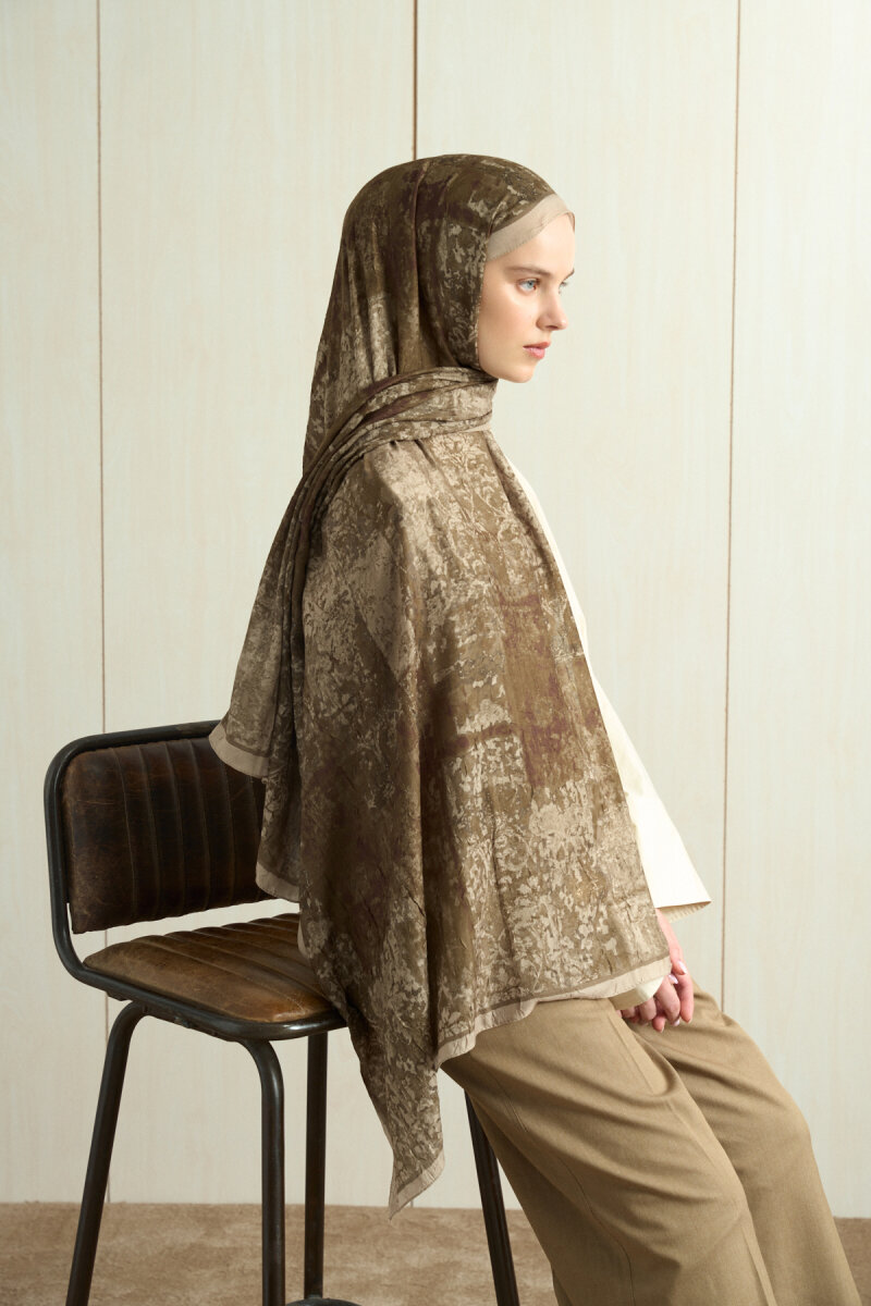 Mahzel Kraş Şal - Haki - 1
