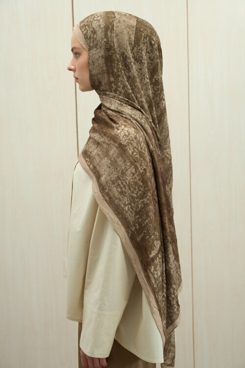 Mahzel Kraş Şal - Haki - Camellia Scarfs (1)