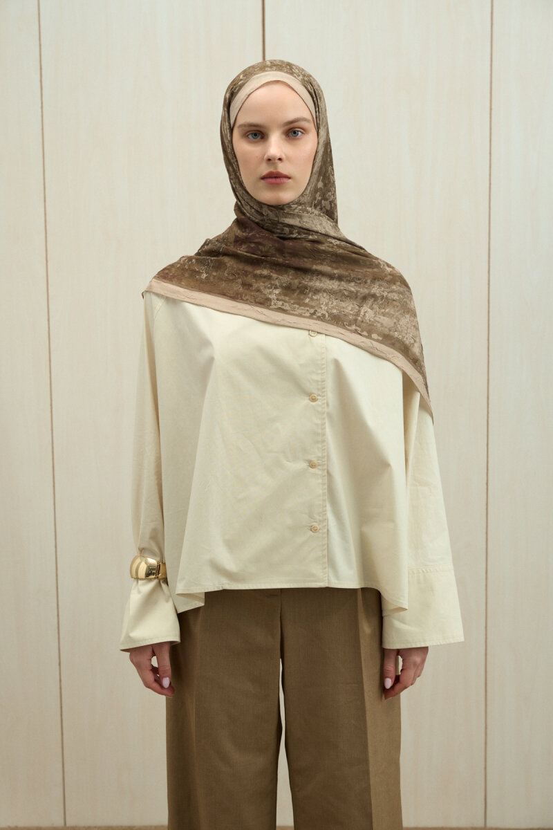 Mahzel Kraş Şal - Haki - 3