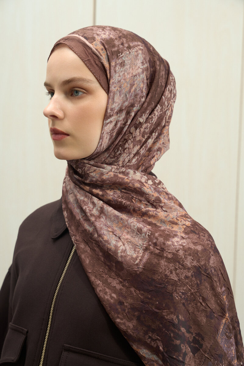 Mahzel Kraş Şal - Mocha - 4