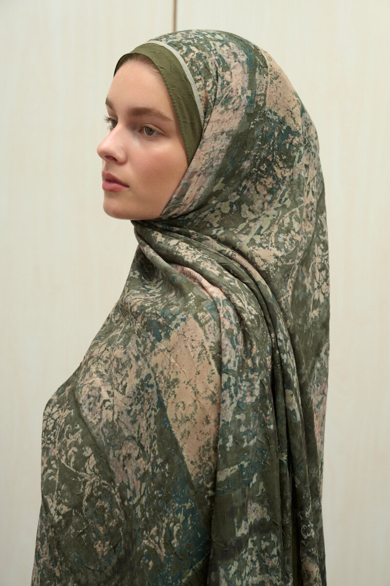 Mahzel Kraş Şal - Yeşil - 4