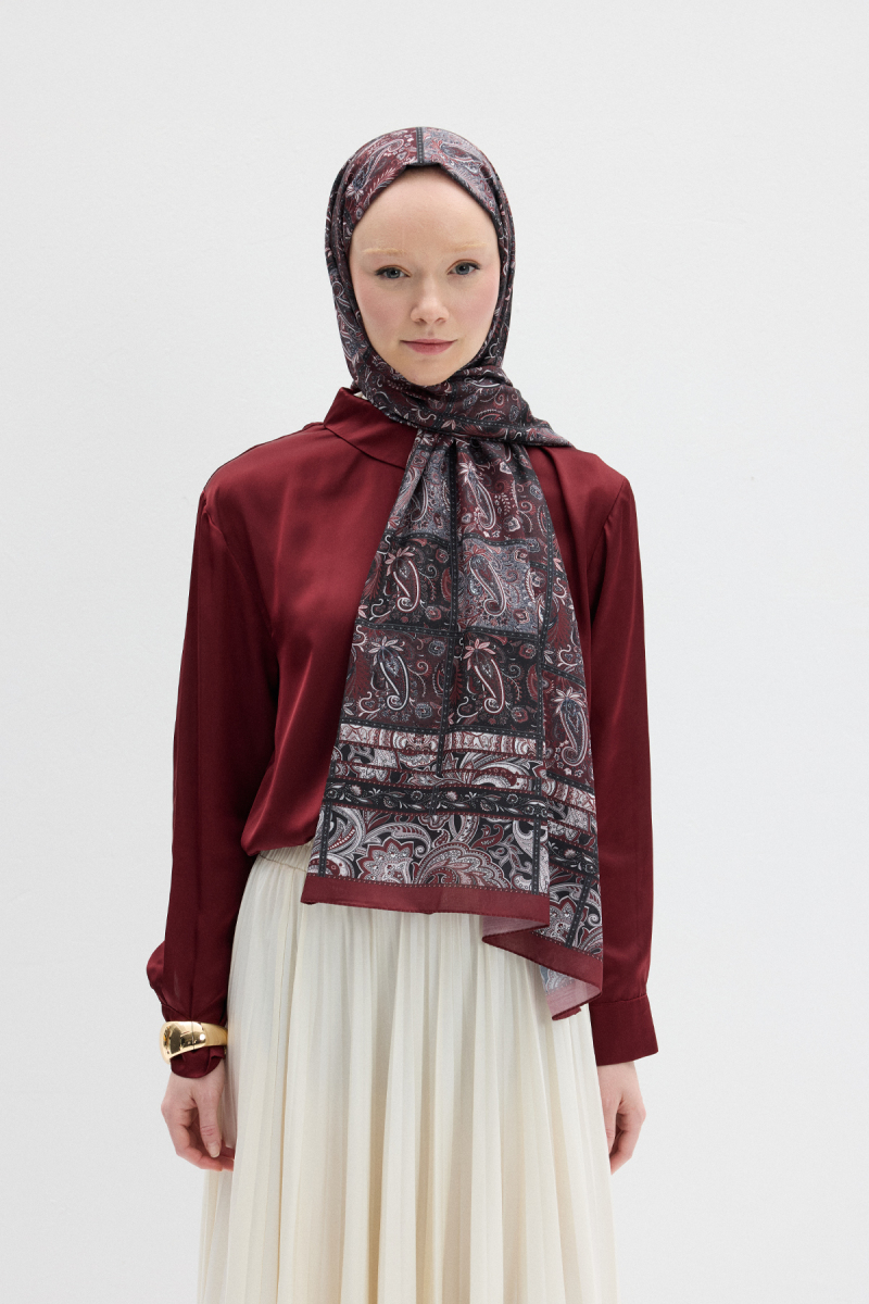 Marly Soft Şal - Bordo - 1