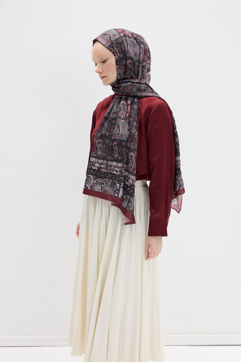 Marly Soft Şal - Bordo - 2