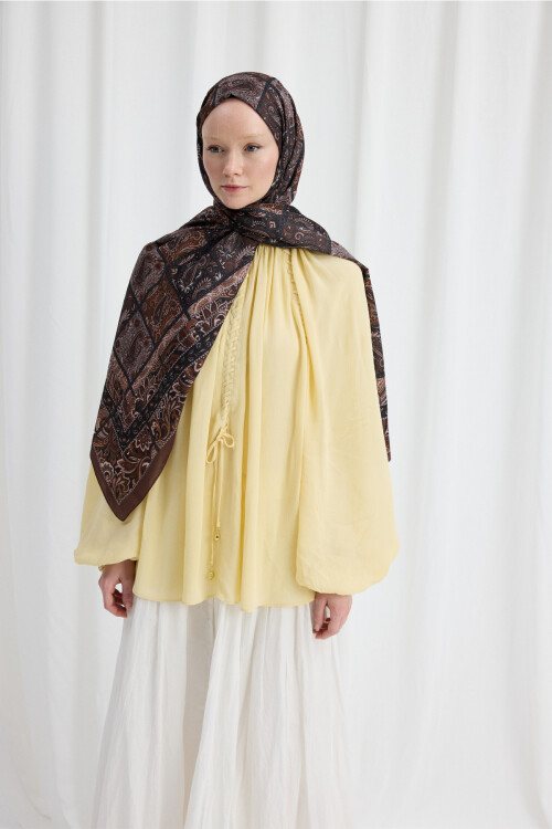 Marly Soft Şal - Kahve - Camellia Scarfs (1)