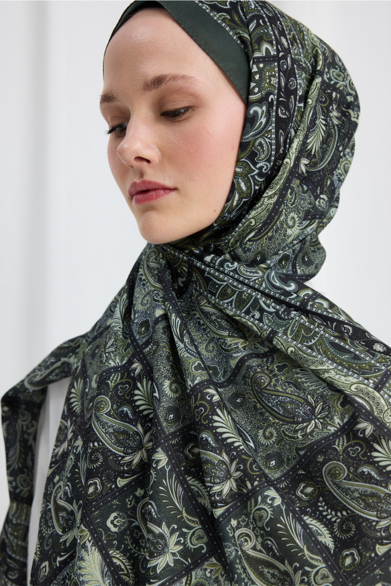 Marly Soft Şal - Koyu Yeşil - 4