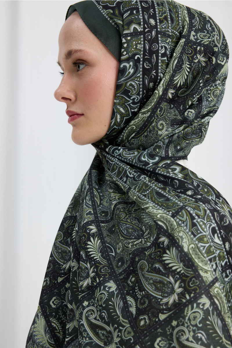 Marly Soft Şal - Koyu Yeşil - 3