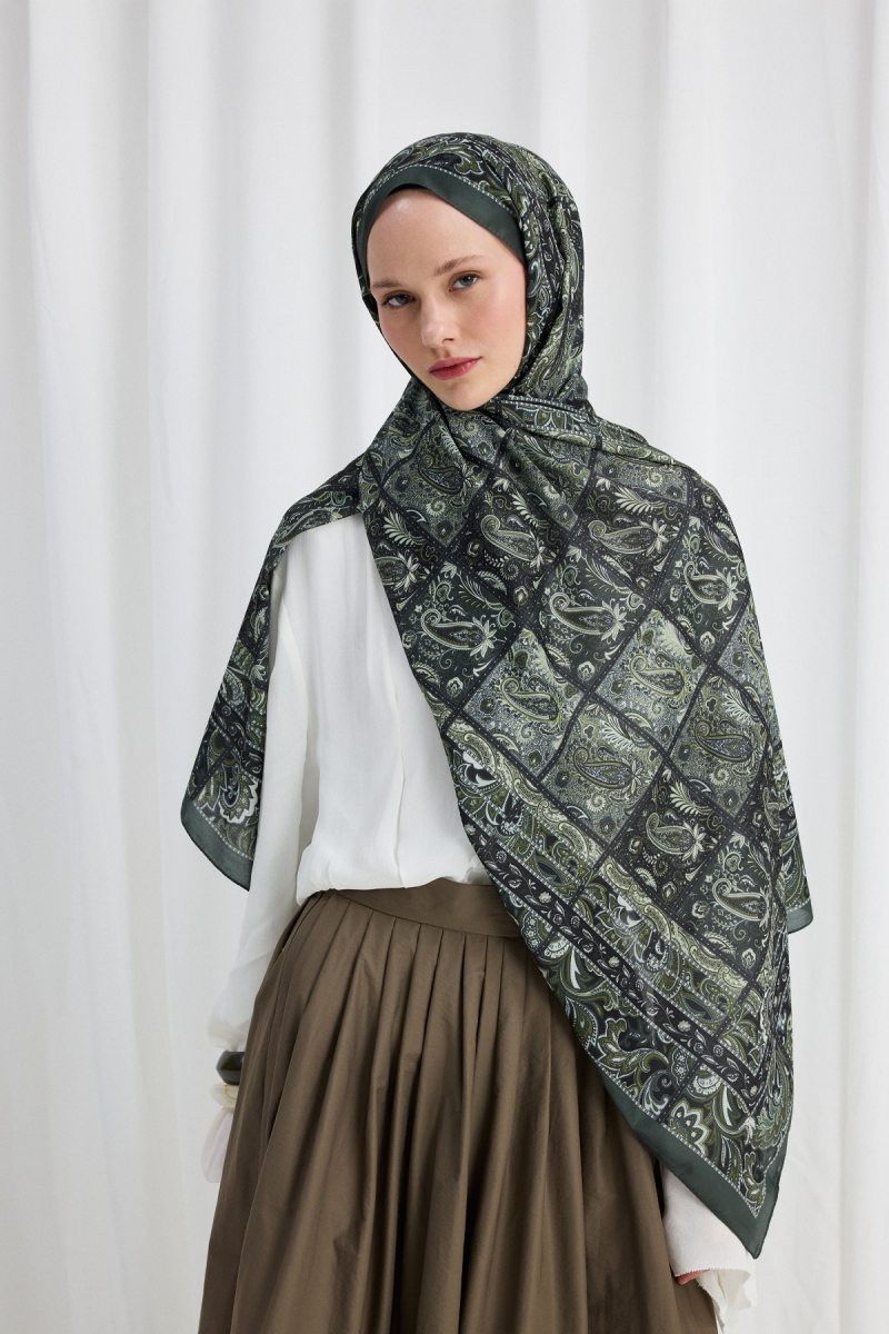 Marly Soft Şal - Koyu Yeşil - 1