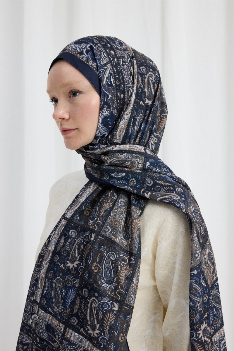 Marly Soft Şal - Lacivert - 3