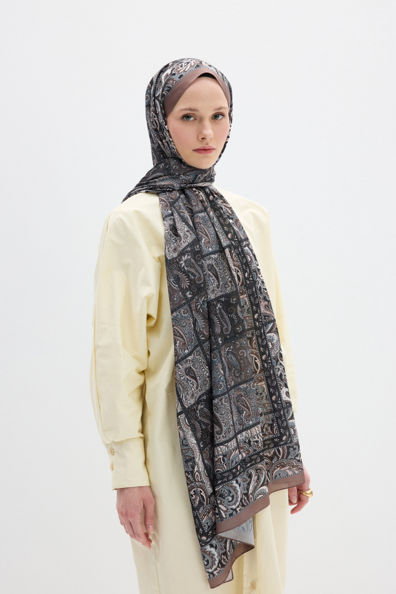 Marly Soft Şal - Tozlu Kahve - 1