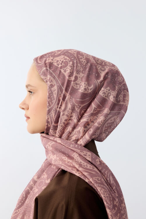 Marrakech Desen Şal - Gül Pembe - Camellia Scarfs