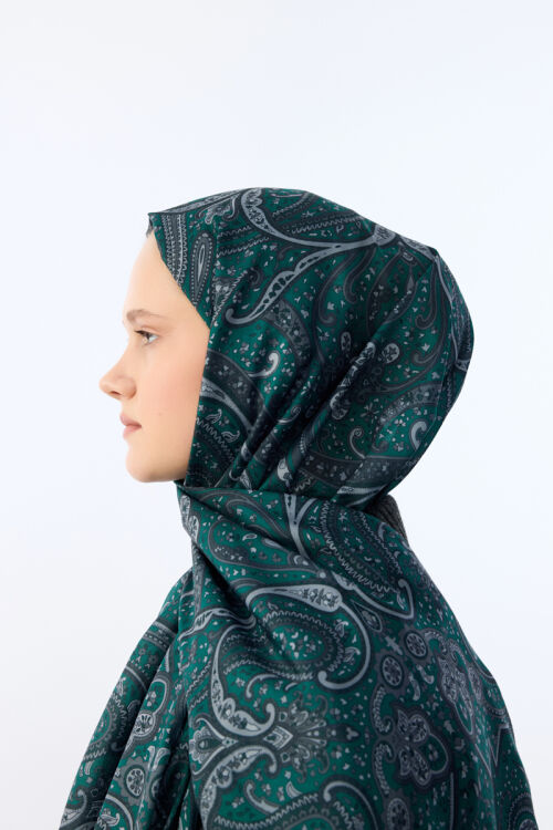 Marrakech Desen Şal - Gümüş Gri - Camellia Scarfs