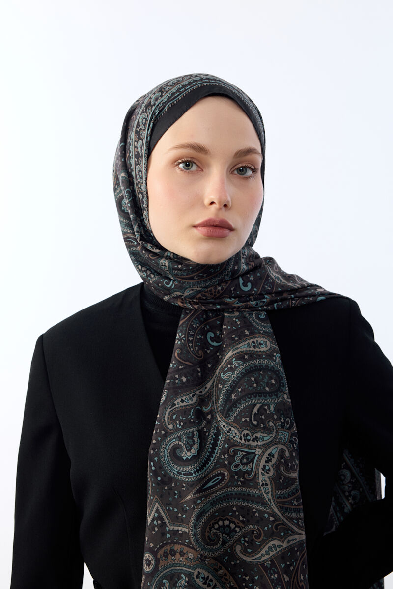 Marrakech Desen Şal - Kahve - 3