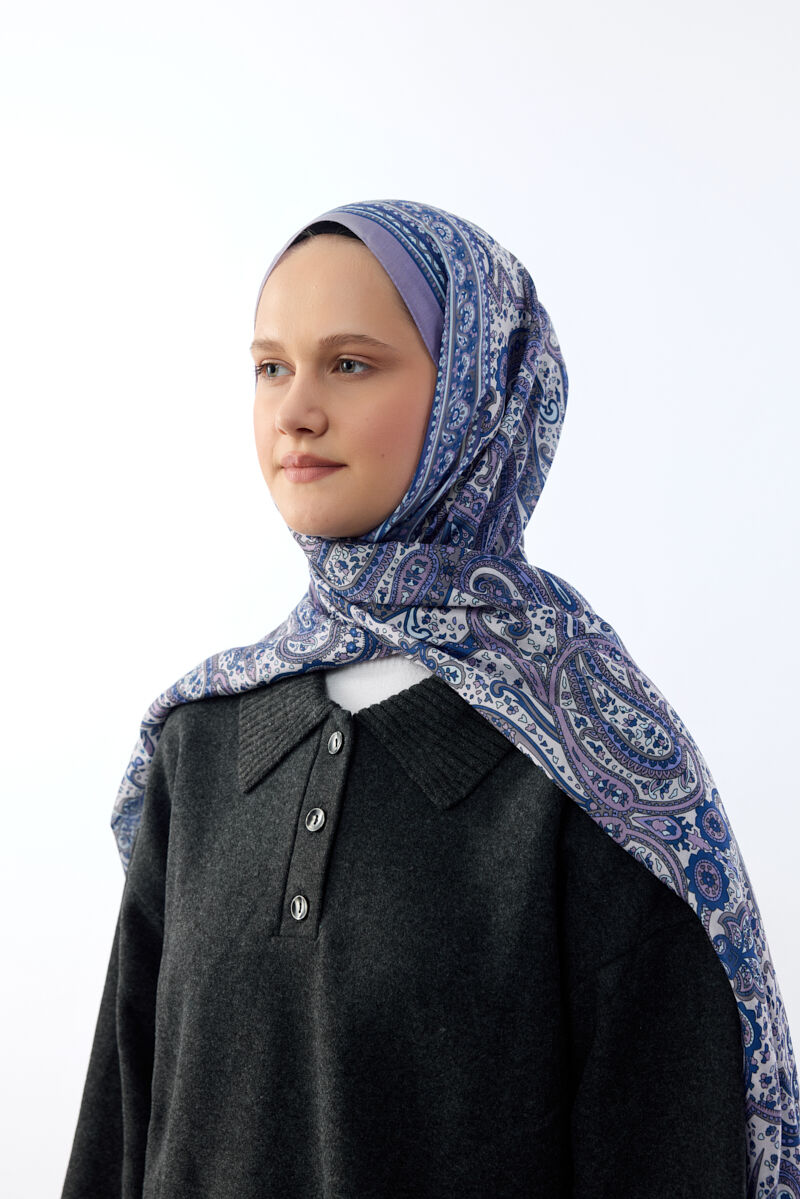 Marrakech Desen Şal - Lila - 3