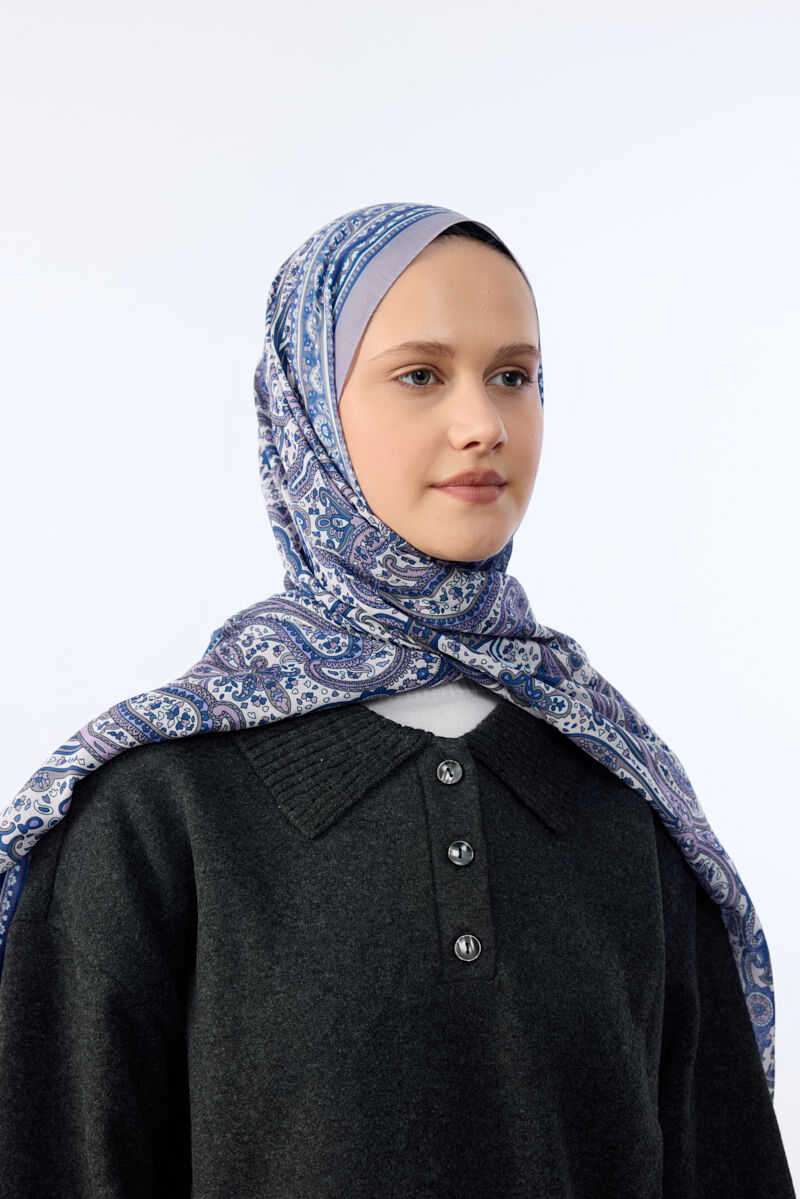 Marrakech Desen Şal - Lila - 5