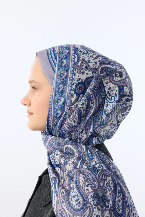 Marrakech Desen Şal - Lila - Camellia Scarfs (1)