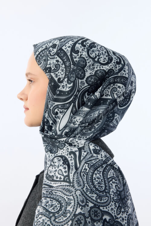 Marrakech Desen Şal - Siyah - Camellia Scarfs