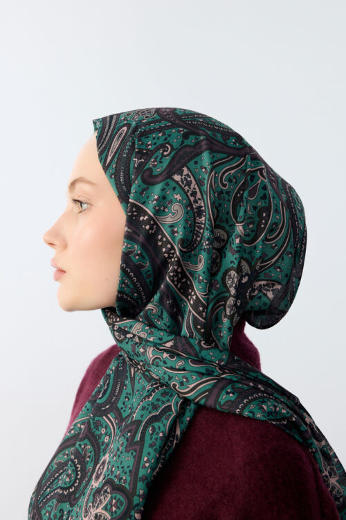 Marrakech Desen Şal - Yeşil - Camellia Scarfs