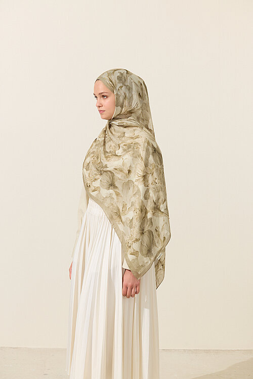 Matcha Rami Şal - Olive - Camellia Scarfs (1)