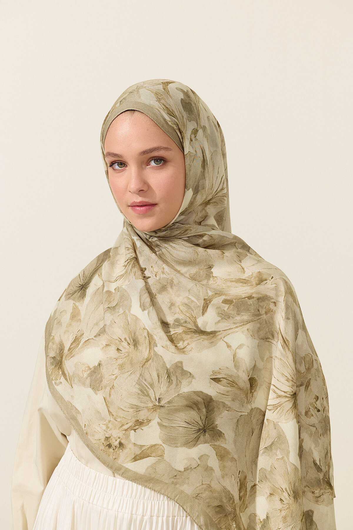 Matcha Rami Şal - Olive - Camellia Scarfs