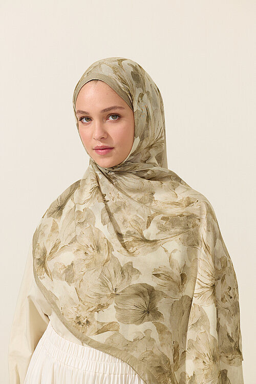 Matcha Rami Şal - Olive - Camellia Scarfs